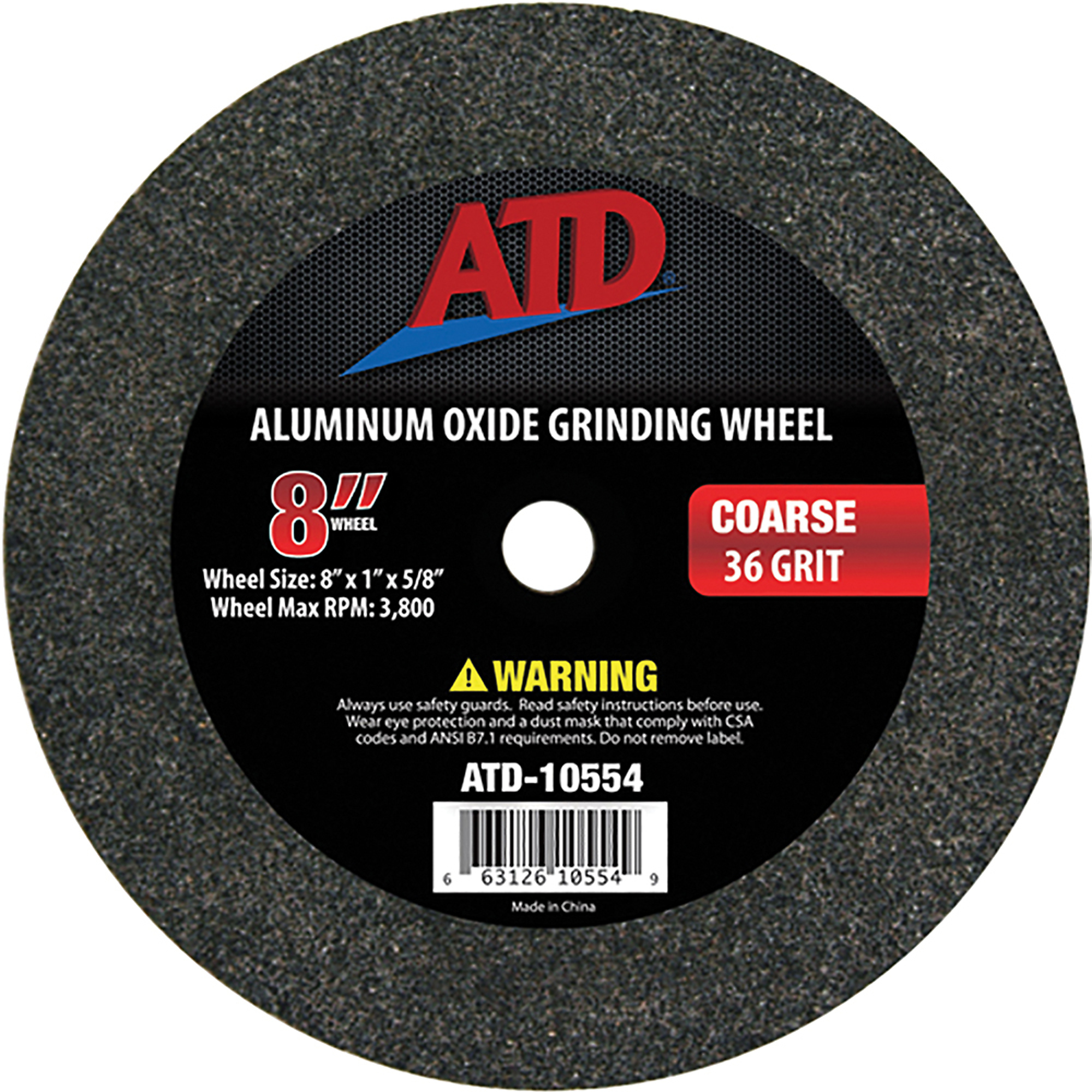 ATD GRINDING WHEEL 8" MEDIUM, Model# 10037
